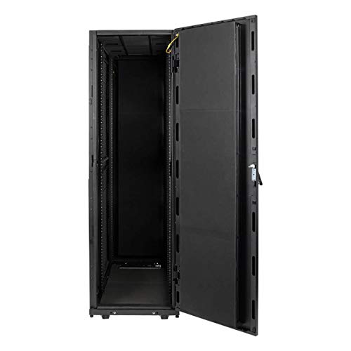 Tripp Lite - SRQP42UB - 42U Rack Enclosure Server Cabinet Quiet with Sound Suppression - 42U Wide X 27.76 Deep Floor Standing for Server - Black - Steel - 2000 Lb X Dynamic/Rolling Weight
