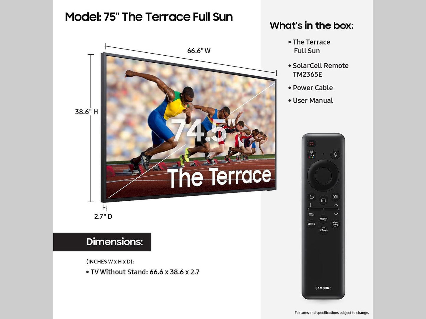 Samsung The Terrace 75 Inch Class