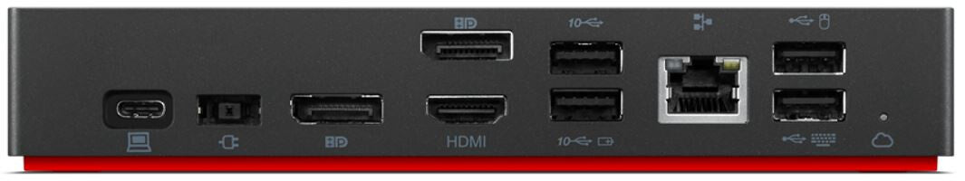 Lenovo 40B20135US laptop dock/port replicator Wired USB 3.2 Gen 1 (3.1 Gen 1) Type-A + Type-C Black