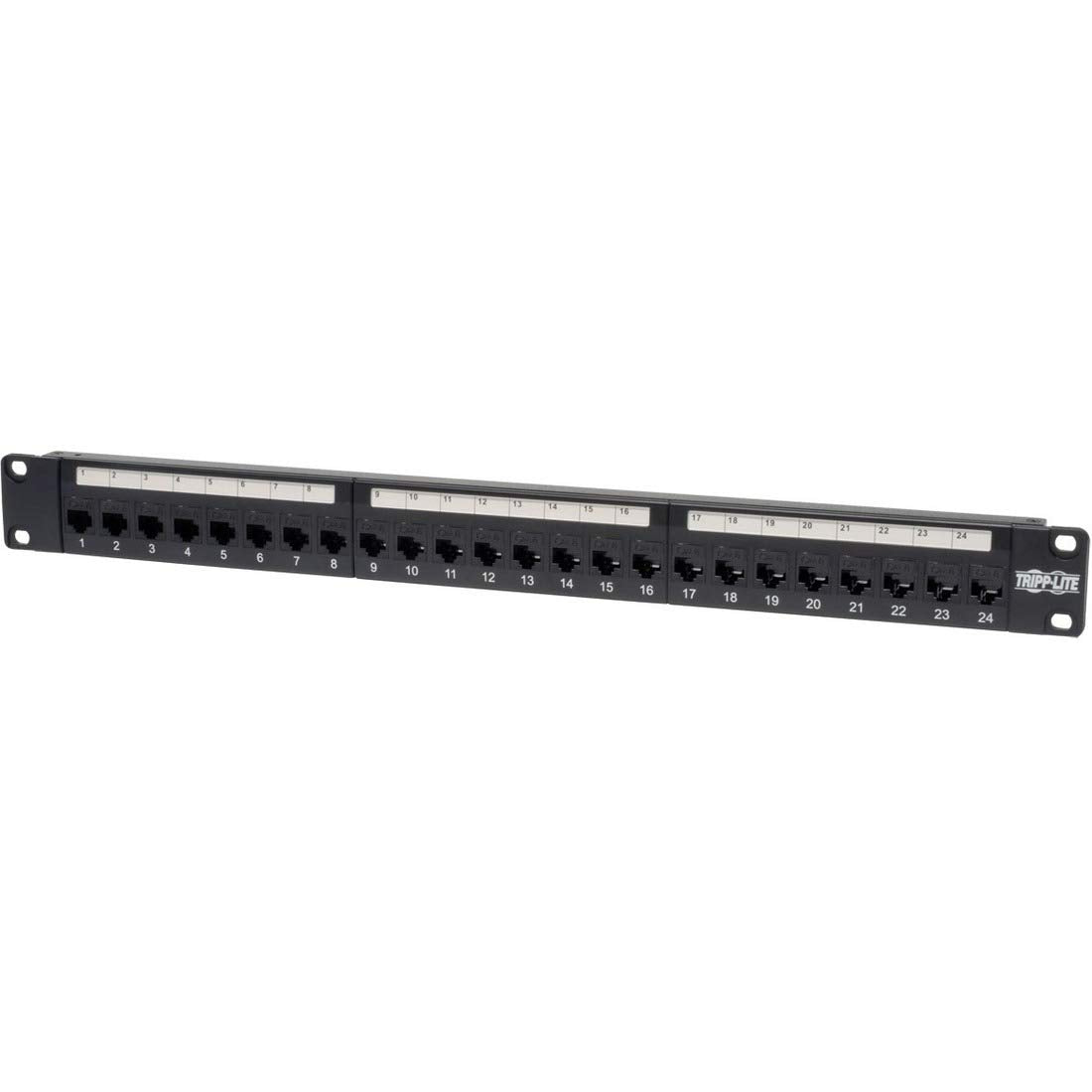 Tripp Lite 24-Port 1U Rackmount Cat6 Feedthrough Patch Panel, RJ45 Ethernet(N254-024)