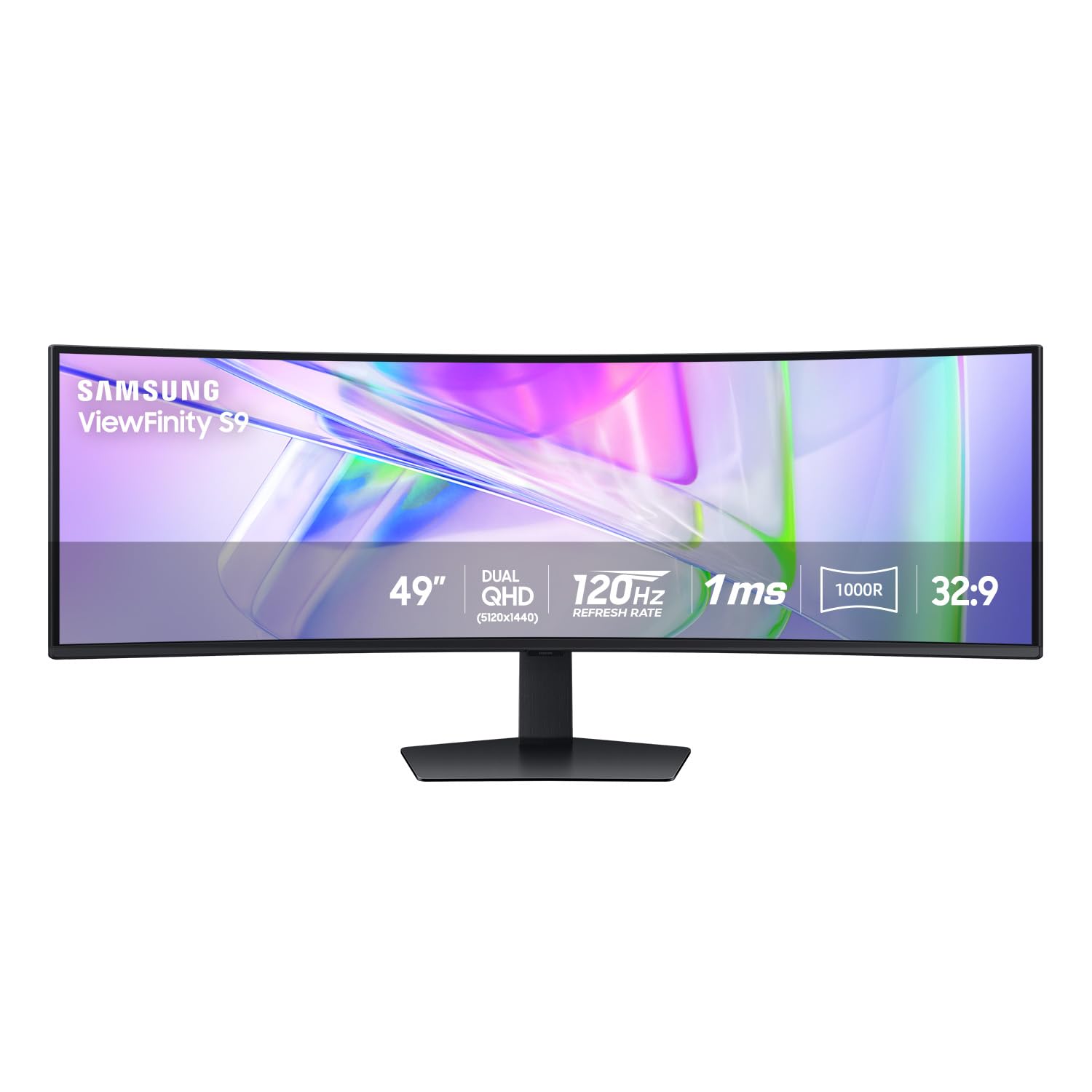Samsung 49” Business Curved Ultrawide Dual QHD Computer Monitor, USB-C, DisplayPort, HDMI, 120Hz, VESA DisplayHDR 400, Built in Speakers, Height Adjustable Stand, Eye Care, LS49C954UANXZA, 2024