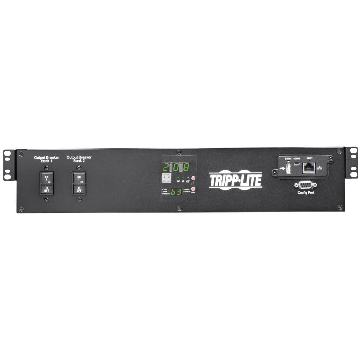 Tripp Lite Monitored PDU, 30A, 16 Outlets (5-15/20R), 120V, L5-30P, 10 ft. Cord, 2U Rack-Mount Power (PDUMNH30)