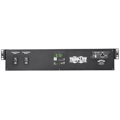 Tripp Lite Monitored PDU, 30A, 16 Outlets (5-15/20R), 120V, L5-30P, 10 ft. Cord, 2U Rack-Mount Power (PDUMNH30)