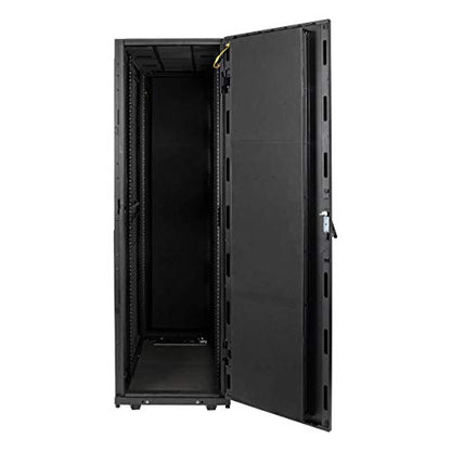 Tripp Lite - SRQP42UB - 42U Rack Enclosure Server Cabinet Quiet with Sound Suppression - 42U Wide X 27.76 Deep Floor Standing for Server - Black - Steel - 2000 Lb X Dynamic/Rolling Weight