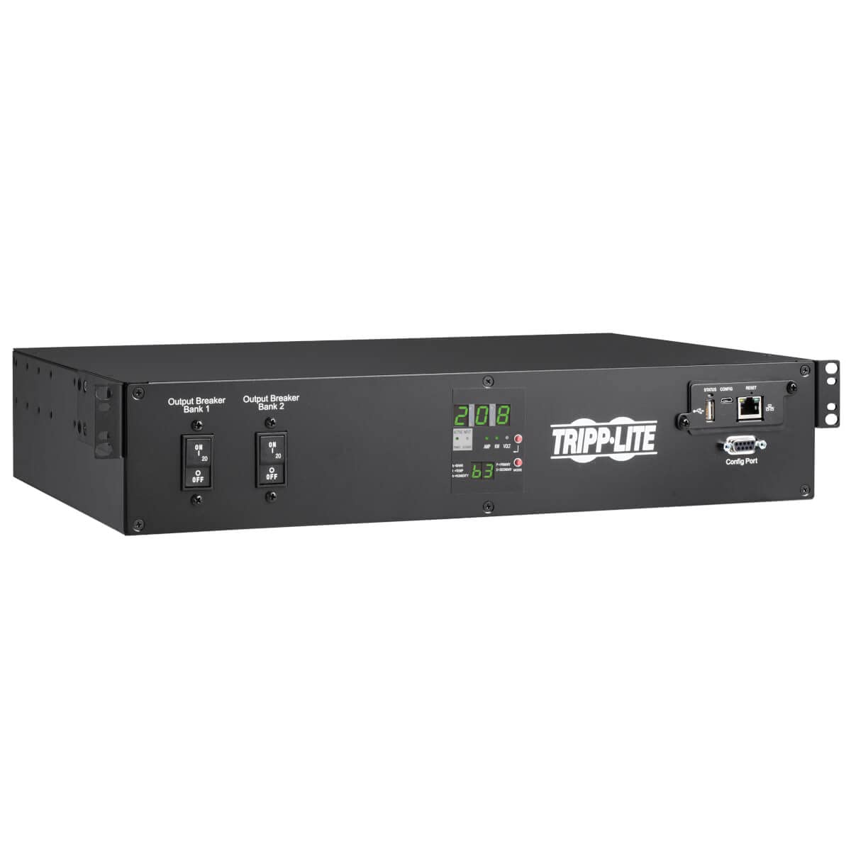 Tripp Lite Monitored PDU, 30A, 16 Outlets (5-15/20R), 120V, L5-30P, 10 ft. Cord, 2U Rack-Mount Power (PDUMNH30)