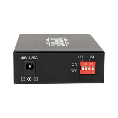 Tripp Lite Multimode Fiber Media Converter, Fiber to Ethernet Converter, Gigabit, POE+, 10/100/1000 LC, 850 nm, 550 m (N785-P01-LC-MM1)