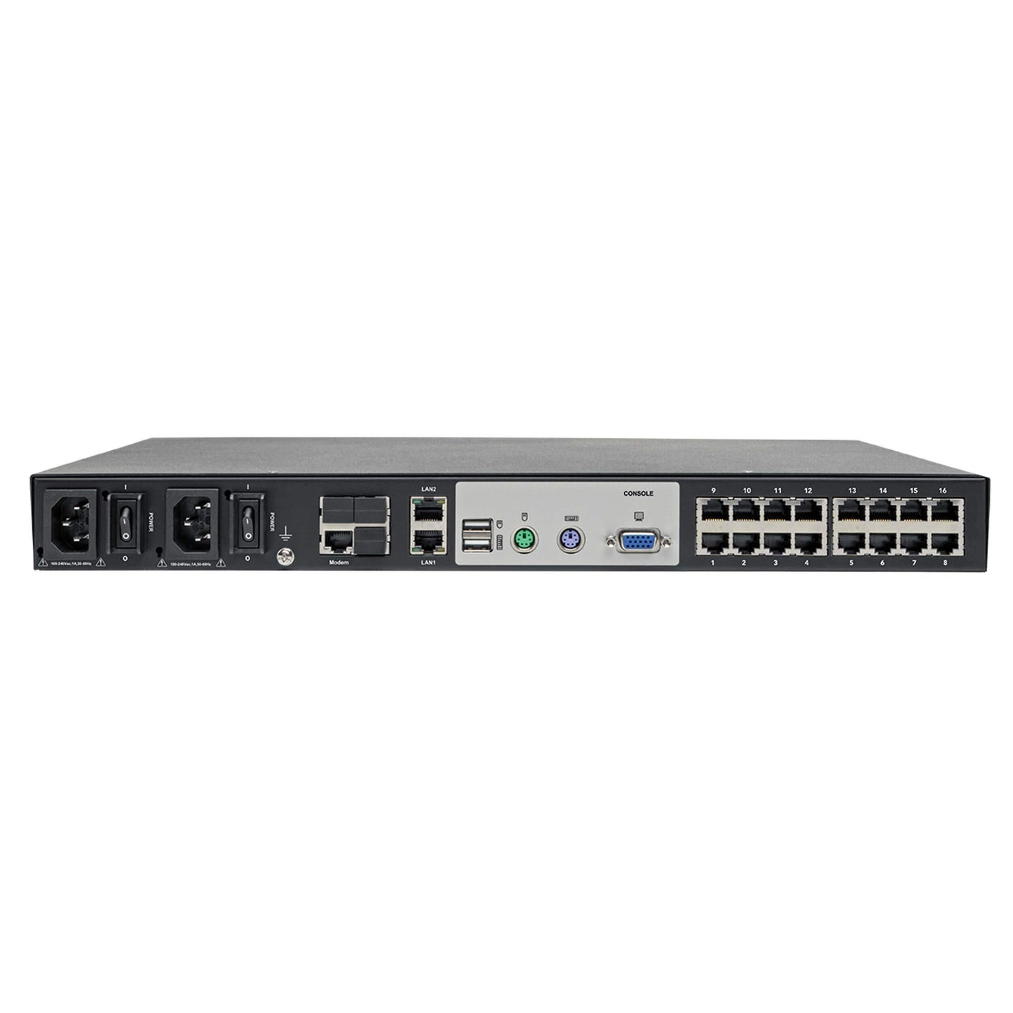 Tripp Lite Cat5 KVM Switch Over IP 16-Port W/Virtual Media 2 Users 1URM TAA (B064-016-01-IPG)
