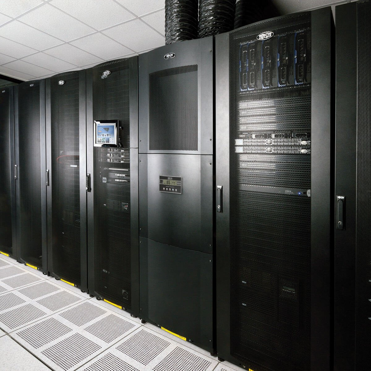 TRIPP LITE SRCOOL33K in-Row Cooling Unit for Server Racks and Data Centers | 33,000 BTU (9.7 kW), 208/240V, L6-30P Plug, 42U, Self-Contained AC Unit, Preinstalled Network Card, 1-Year Warranty