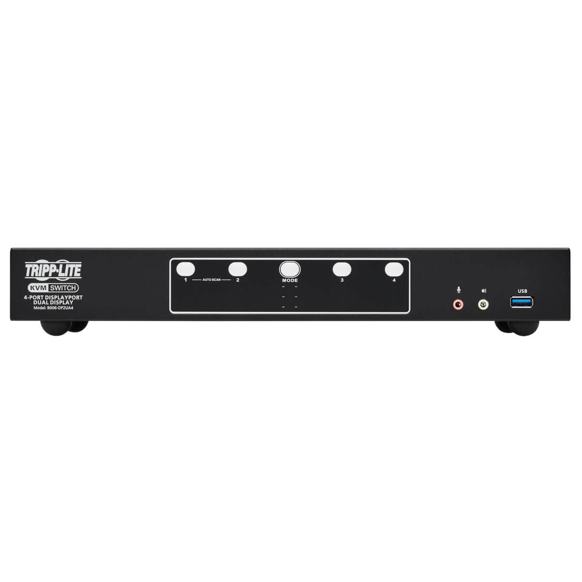 Tripp Lite HDMI & DisplayPort KVM Switch, Control Two or Four Devices with Two Monitors Desktop Switch, UHD 4K @ 60Hz Video, Two USB 3.2 Gen 1 Ports