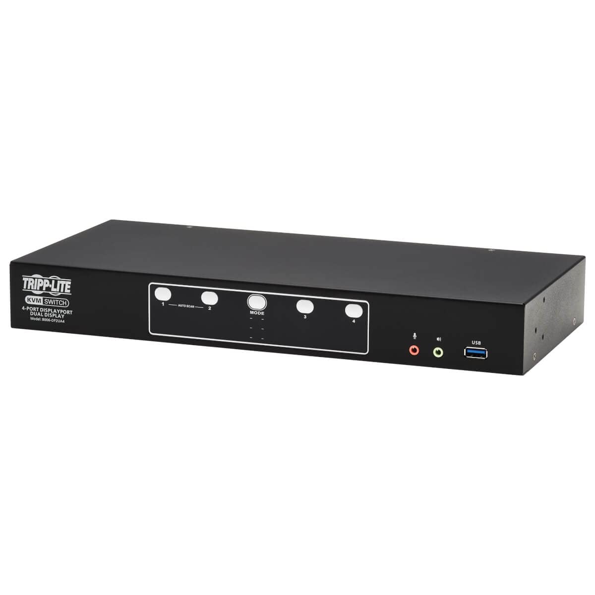 Tripp Lite HDMI & DisplayPort KVM Switch, Control Two or Four Devices with Two Monitors Desktop Switch, UHD 4K @ 60Hz Video, Two USB 3.2 Gen 1 Ports