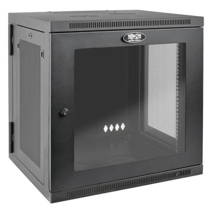 Tripp Lite 12U Wall Mount Rack Enclosure Server Cabinet with Acrylic Glass Door, Hinged Back, 24.5 in. Deep, UPS-Depth (SRW12USDPG),Black
