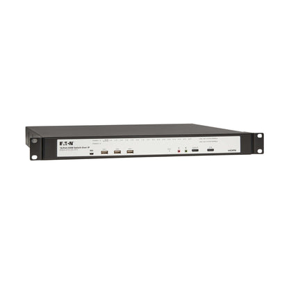 Eaton 16-Port & 32-Port Rack KVM Over IP Switch, Cat5/Cat5e, Virtual Media Connection, Remote & Local Users, Free Software, VGA or HDMI KVM, 1U Rackmount, TAA Compliant, 3-Year Warranty