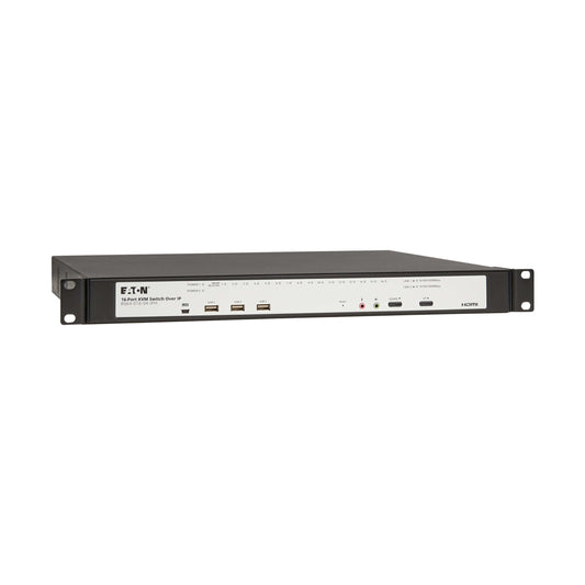 Eaton 16-Port & 32-Port Rack KVM Over IP Switch, Cat5/Cat5e, Virtual Media Connection, Remote & Local Users, Free Software, VGA or HDMI KVM, 1U Rackmount, TAA Compliant, 3-Year Warranty
