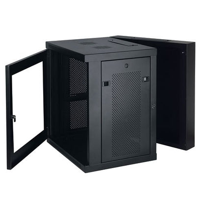 Tripp Lite 12U Wall Mount Rack Enclosure Server Cabinet with Acrylic Glass Window, Hinged, 20.5" Deep, Switch-Depth (SRW12USG)
