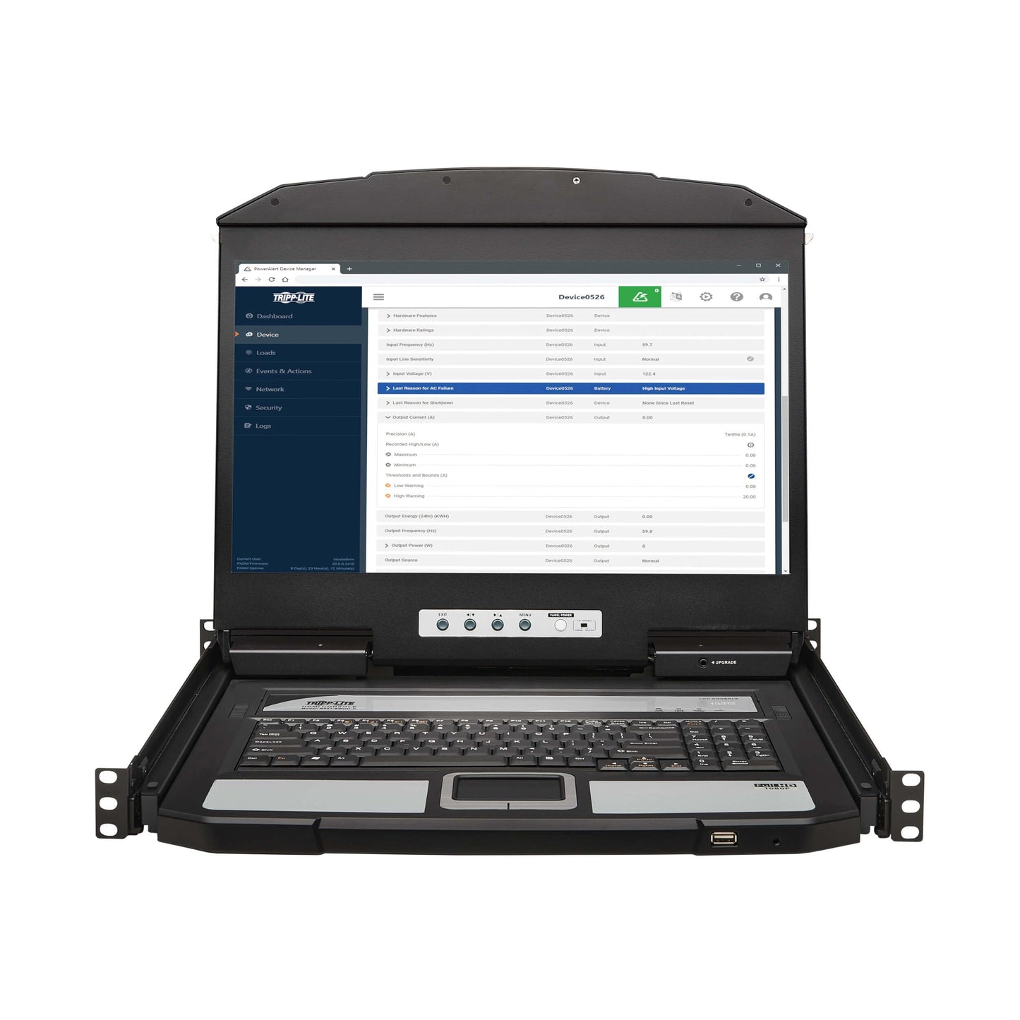 Tripp Lite Rackmount KVM Console, Short Depth 1U Rack Mount Monitor Keyboard Splitter, 18.5" HD LCD Screen, HDMI & USB Ports - Windows, Mac, Linux, & Sun Compatible - 1-Year Warranty (B021-SWHD-K)
