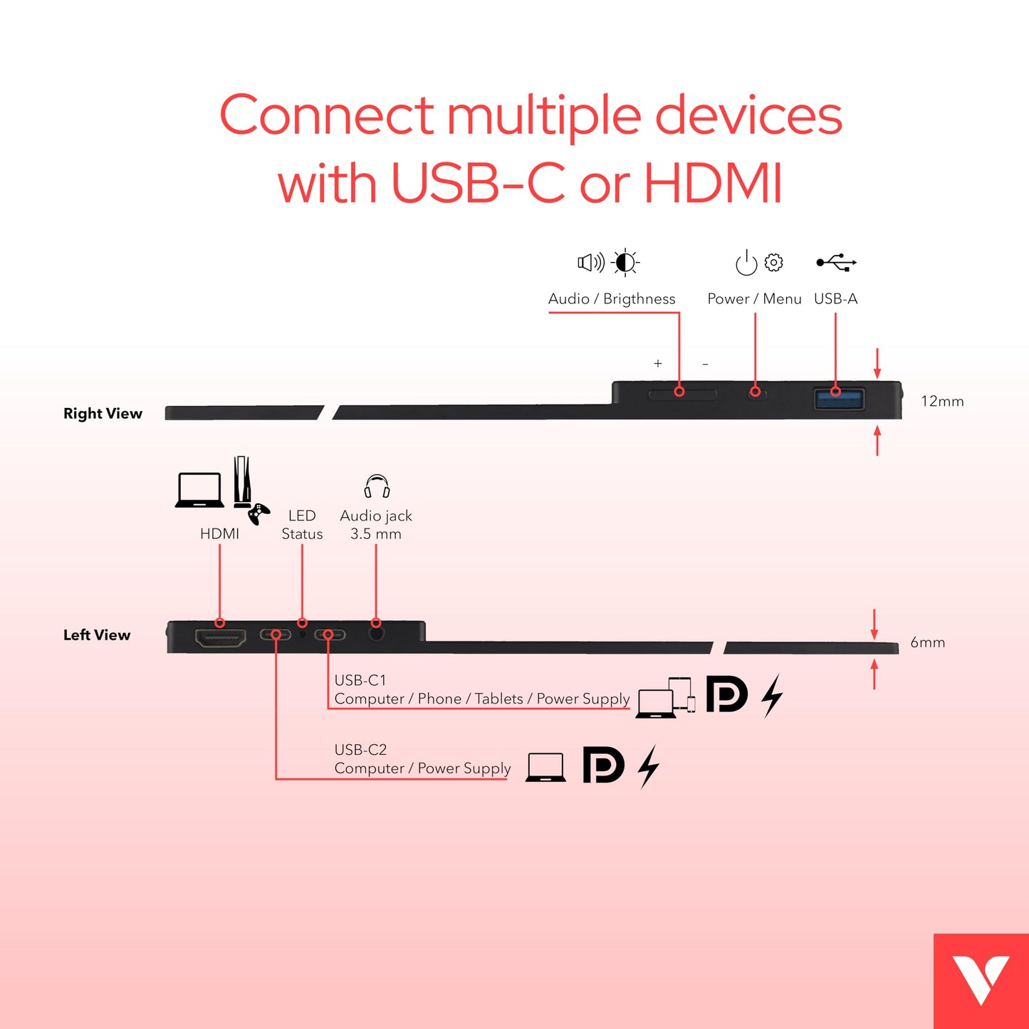 Verbatim Portable Monitor IPS Display