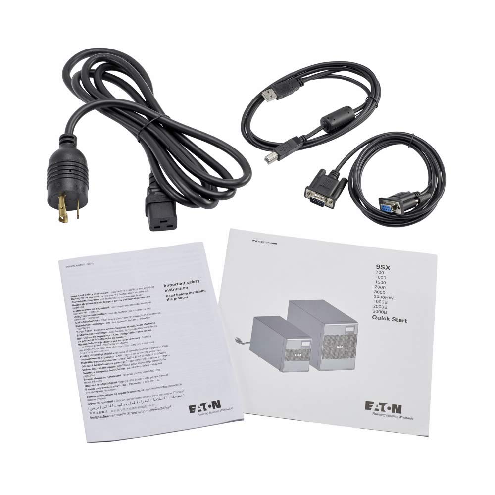 Eaton 9SX 3000VA 2700W 208V Online Double-Conversion UPS - 2 NEMA 6-20R, 1 L6-30R, 2 L6-20R Outlets, Cybersecure Network Card Option, Extended Run, Tower