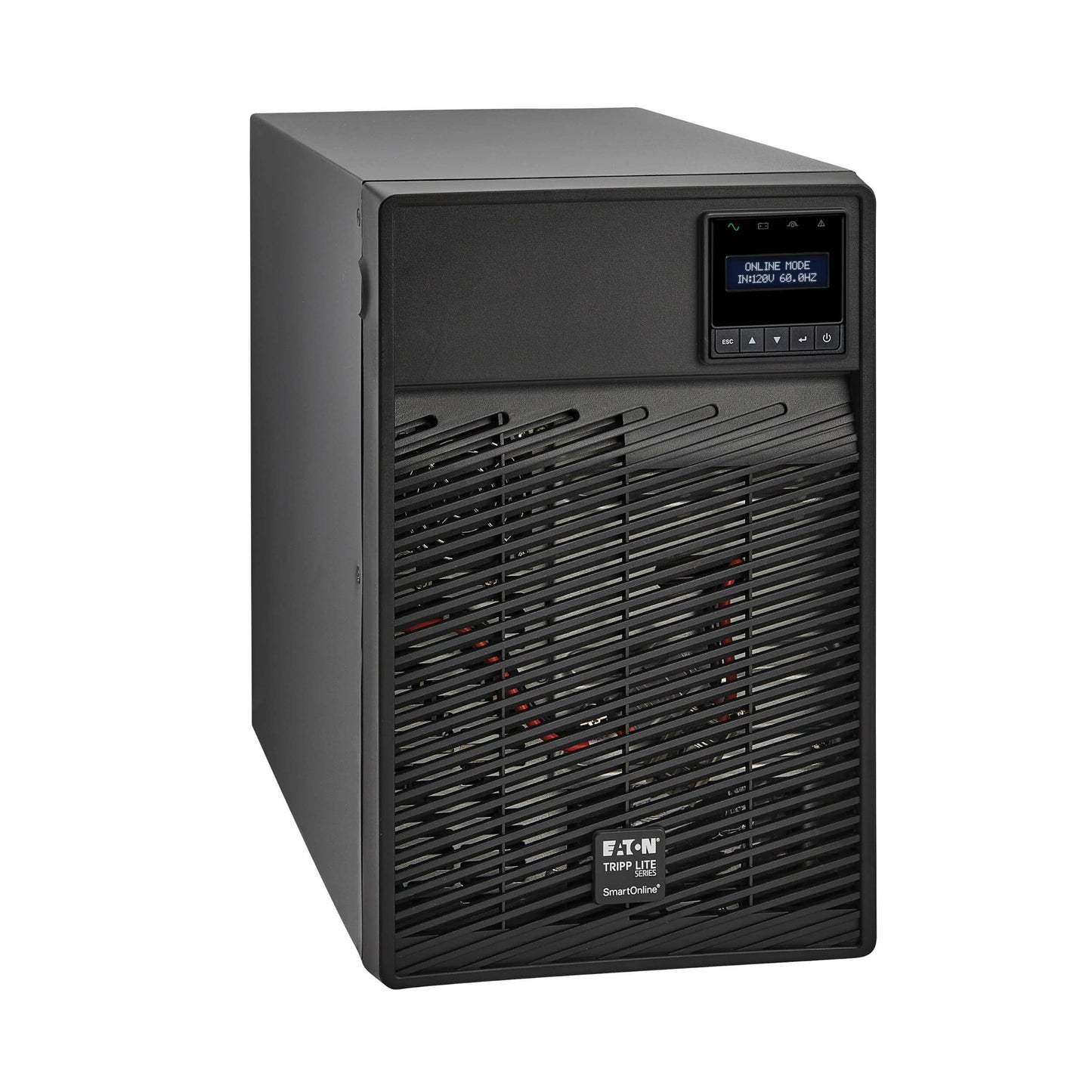 Eaton Tripp Lite Series SmartOnline Tower UPS Battery Backup, Pure Sine Wave Double-Conversion, 120V, AVR, LCD Screen, USB, DB9, 2 Year Warranty & $250,000 Insurance (SU700XLCD)