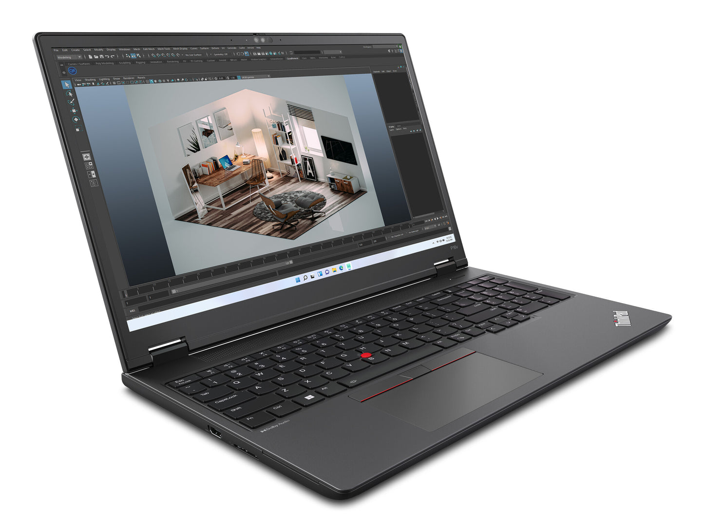 Lenovo ThinkPad P16v Gen 2 (Intel) Intel Core Ultra 7 155H Mobile workstation 40.6 cm (16") WUXGA 16 GB DDR5-SDRAM 512 GB SSD NVIDIA RTX 1000 Ada Wi-Fi 6E (802.11ax) Windows 11 Pro German Black