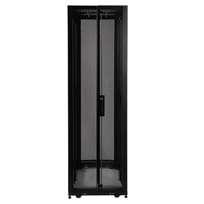 Tripp Lite 42U Standard-Depth Server Rack Enclosure Cabinet with doors & side panels, 3000-lb. capacity, Black (SR42UB)