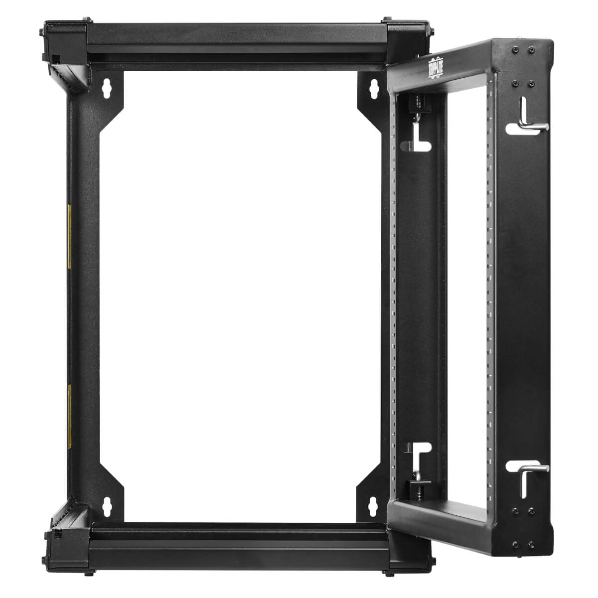 Tripp Lite Wall-Mount Open Frame Server Rack Enclosure, 2-Post, Hinged Front, Heavy-Duty Steel, 12-24 Threaded & Numbered Mounting Holes