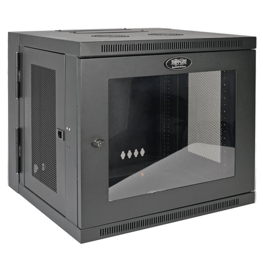 Tripp Lite 10U Wall Mount Rack Enclosure Server Cabinet with Acrylic Glass Window, Hinged, 20.5" Deep, Switch-Depth (SRW10USG)