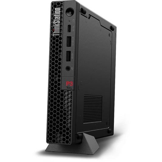 Lenovo ThinkStation P3 30H00014US Workstation - 1 x Intel Core i7 Hexadeca-core (16 Core) i7-13700T 13th Gen 1.40 GHz - 32 GB DDR5 SDRAM RAM - 1 TB SSD - Tiny - Black - Intel Q670 Chip - Windows 11 Pr