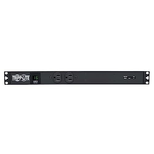 Tripp Lite Metered PDU, 20A, Isobar Surge Suppression 3840 Joules, (12 5-20R, 2 5-15R), 120V, L5-20P/5-20P, 1U Rack-Mount Power (PDUMH20-ISO)