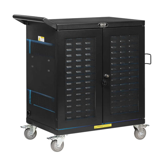 Tripp Lite Safe-IT Locking Hospital Storage Cart for Mobile Devices & AV Equipment, UV Light Interior, Instant Deployment, 10 ft / 3M Power Cord, Heavy-Duty Steel, 2-Year Warranty (CSCSTORAGE2UVC)