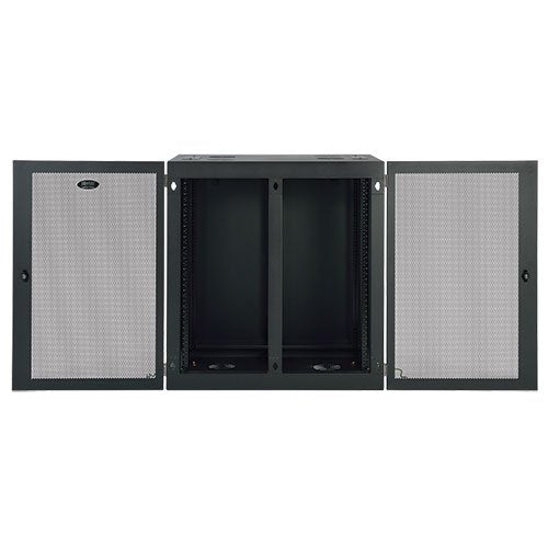 TRIPP LITE 18U Heavy Duty Wall Mount Rack Enclosure Cabinet Side Mount Wall Mount Components SRW18UHD Black