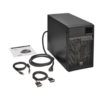 Eaton Tripp Lite Series SmartOnline Tower UPS Battery Backup, Pure Sine Wave Double-Conversion, 120V, AVR, LCD Screen, USB, DB9, 2 Year Warranty & $250,000 Insurance (SU700XLCD)
