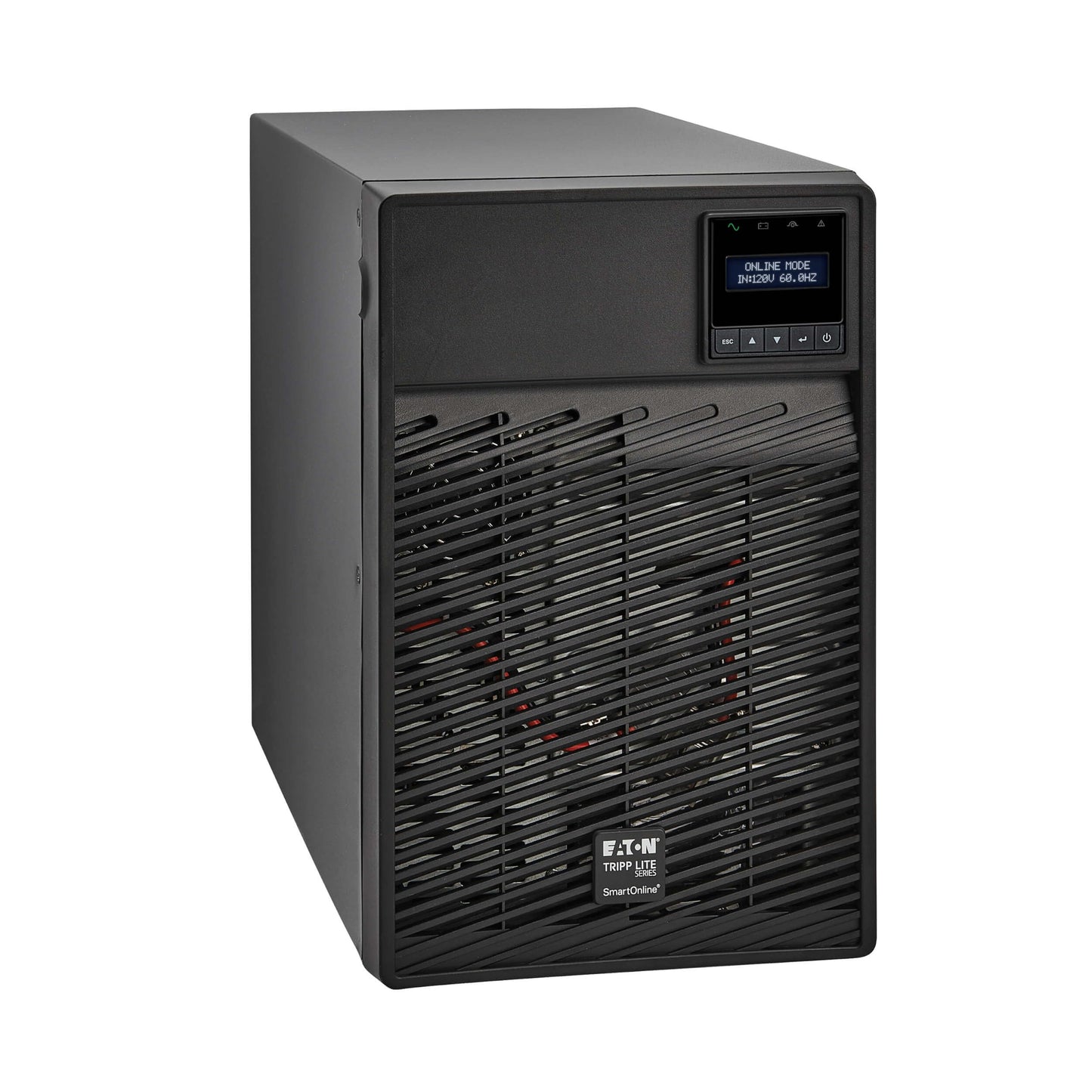 Eaton Tripp Lite Series SmartOnline Tower UPS Battery Backup, Pure Sine Wave Double-Conversion, 120V, AVR, LCD Screen, USB, DB9, 2 Year Warranty & $250,000 Insurance (SU700XLCD)
