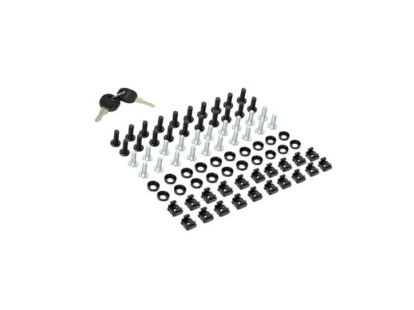 RACK ENCLOSURE - BLACK - MAXIMUM LOAD CAPACITY OF 200 LBS (90.7 KGS). SWINGS AWA