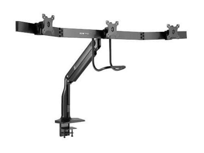 SAFE-IT PRECISION-PLACEMENT TRIPLE-DISPLAY DESK CLAMP/GROMMET WITH PREMIUM GAS S