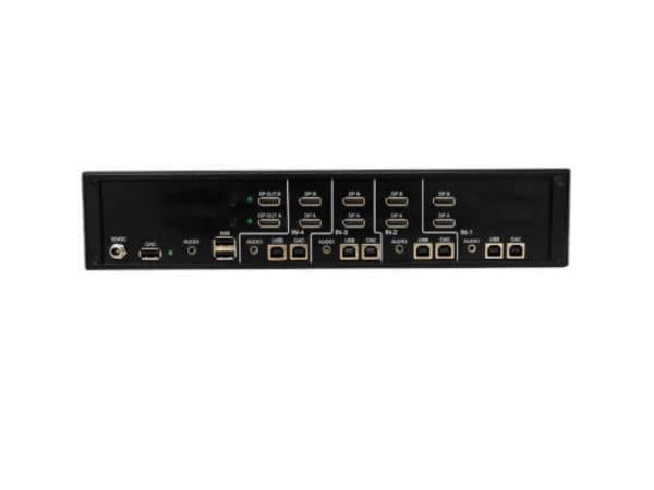 Tripp Lite Secure KVM Switch 4-Port Dual-Head DisplayPort, US Government NIAP-Certified PP4.0 Security, Common Access Card CAC Port, 4K @ 30Hz Quality, TAA Compliant, 3-Year Warranty (B002-DP2AC4-N4)