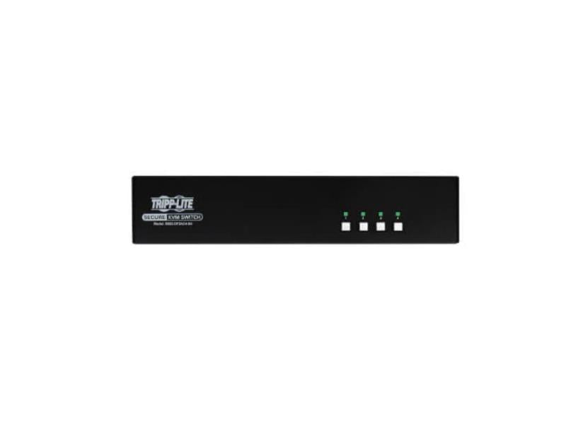 Tripp Lite Secure KVM Switch 4-Port Dual-Head DisplayPort, US Government NIAP-Certified PP4.0 Security, Common Access Card CAC Port, 4K @ 30Hz Quality, TAA Compliant, 3-Year Warranty (B002-DP2AC4-N4)