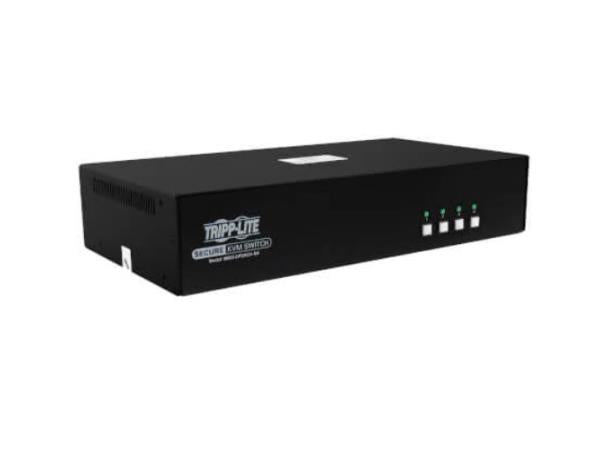 Tripp Lite Secure KVM Switch 4-Port Dual-Head DisplayPort, US Government NIAP-Certified PP4.0 Security, Common Access Card CAC Port, 4K @ 30Hz Quality, TAA Compliant, 3-Year Warranty (B002-DP2AC4-N4)