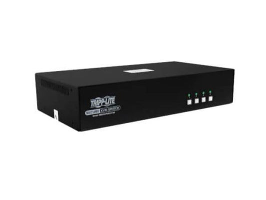 Tripp Lite Secure KVM Switch 4-Port Dual-Head DisplayPort, US Government NIAP-Certified PP4.0 Security, Common Access Card CAC Port, 4K @ 30Hz Quality, TAA Compliant, 3-Year Warranty (B002-DP2AC4-N4)