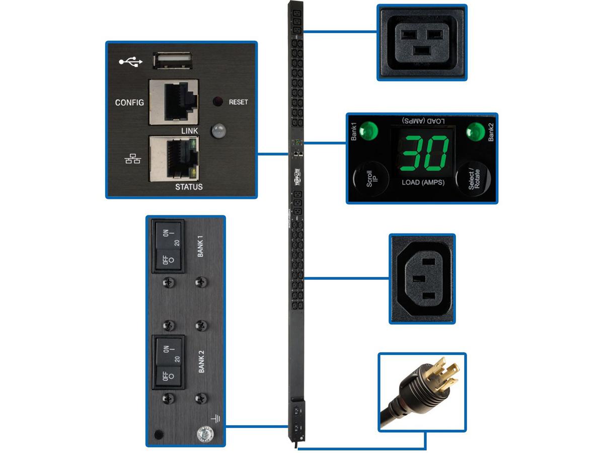 PDU MONITORED 208/240V 30A 0U
