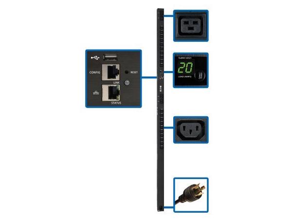 EATON 3.7KW SINGLE-PHASE SWITCHED PDU - LX INTERFACE, 208/230V OUTLETS (20 C13 &