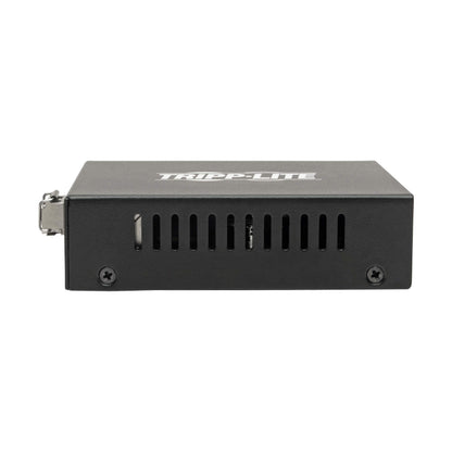 Tripp Lite Multimode Fiber Media Converter, Fiber to Ethernet Converter, Gigabit, POE+, 10/100/1000 LC, 850 nm, 550 m (N785-P01-LC-MM1)