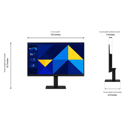 SAMSUNG Essential Monitor with IPS Panel and Tilt Only Stand, 100Hz Refresh Rate, Ergonomic Design, Advanced Eye Care, Game Mode