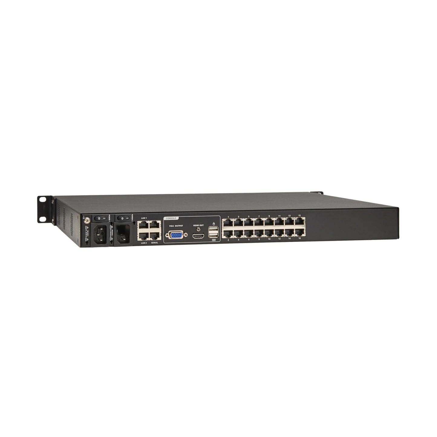 Eaton 16-Port & 32-Port Rack KVM Over IP Switch, Cat5/Cat5e, Virtual Media Connection, Remote & Local Users, Free Software, VGA or HDMI KVM, 1U Rackmount, TAA Compliant, 3-Year Warranty