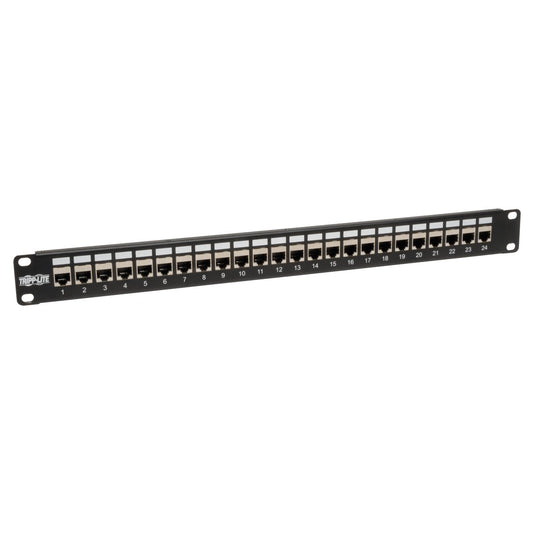 Tripp Lite 24-Port 1U Rackmount Cat6 Feedthrough Patch Panel, RJ45 Ethernet(N254-024)
