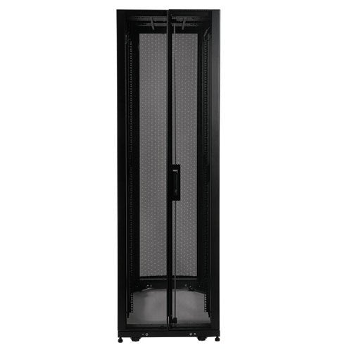 Tripp Lite 42U Standard-Depth Server Rack Enclosure Cabinet with doors & side panels, 3000-lb. capacity, Black (SR42UB)
