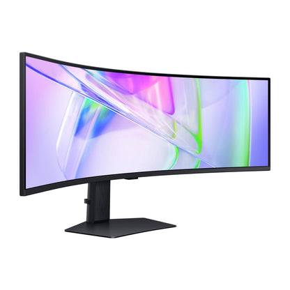 Samsung 49” Business Curved Ultrawide Dual QHD Computer Monitor, USB-C, DisplayPort, HDMI, 120Hz, VESA DisplayHDR 400, Built in Speakers, Height Adjustable Stand, Eye Care, LS49C954UANXZA, 2024
