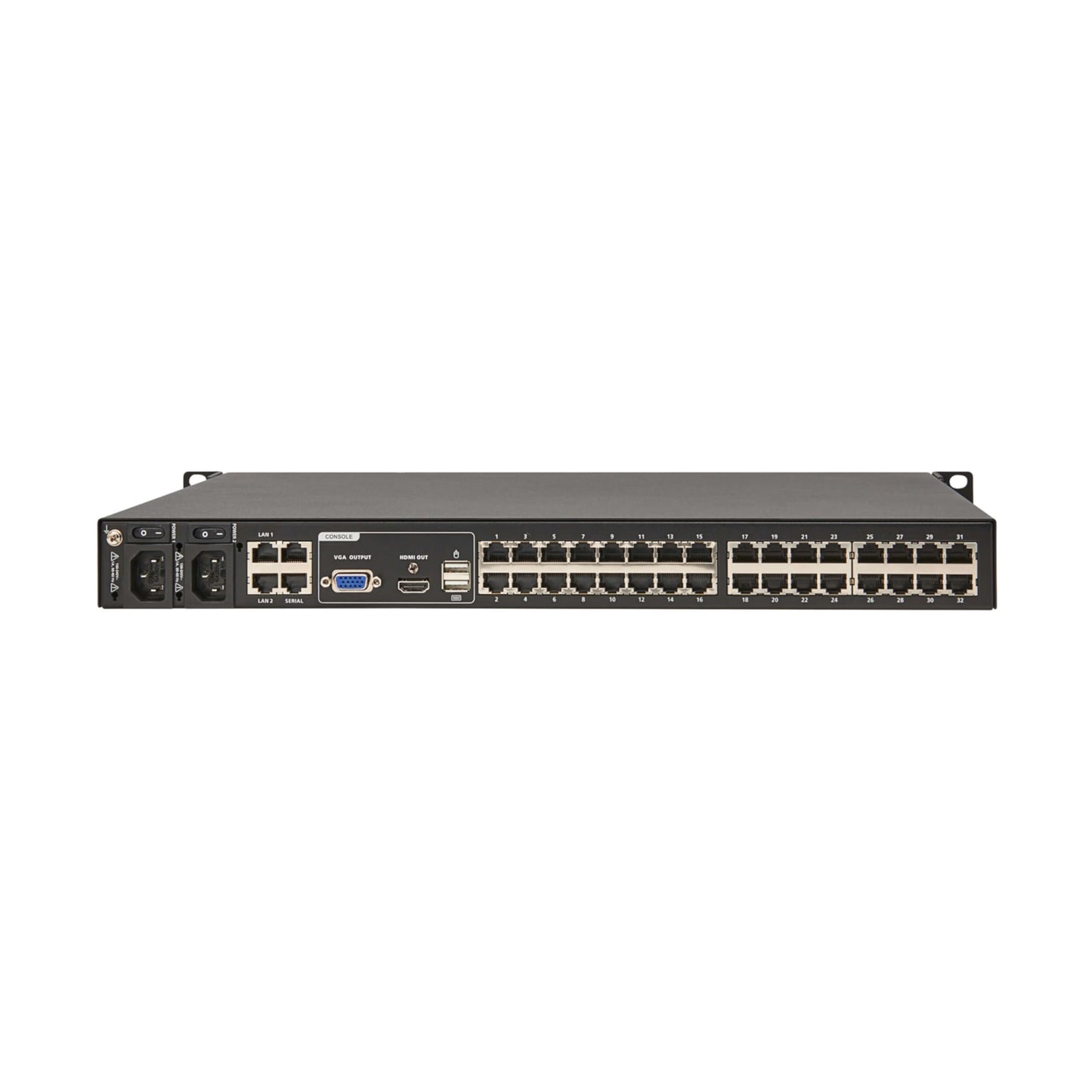 Eaton 16-Port & 32-Port Rack KVM Over IP Switch, Cat5/Cat5e, Virtual Media Connection, Remote & Local Users, Free Software, VGA or HDMI KVM, 1U Rackmount, TAA Compliant, 3-Year Warranty