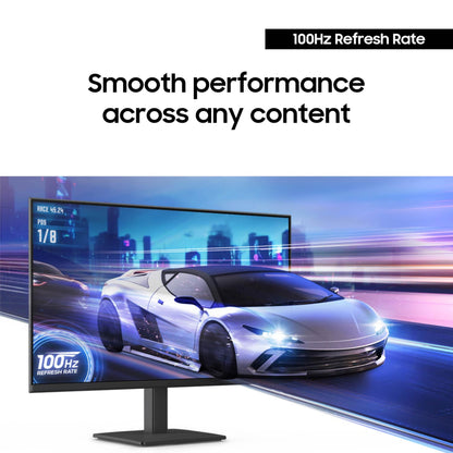 SAMSUNG Essential Monitor with IPS Panel and Tilt Only Stand, 100Hz Refresh Rate, Ergonomic Design, Advanced Eye Care, Game Mode