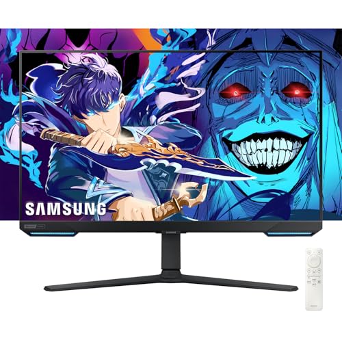 Samsung 28" Odyssey G7 4K UHD 144Hz 1ms G-Sync Gaming Monitor, HDR400, AMD FreeSync Premium Pro, Ultrawide Game View, DisplayPort, HDMI, Height Adjustable Stand, Black