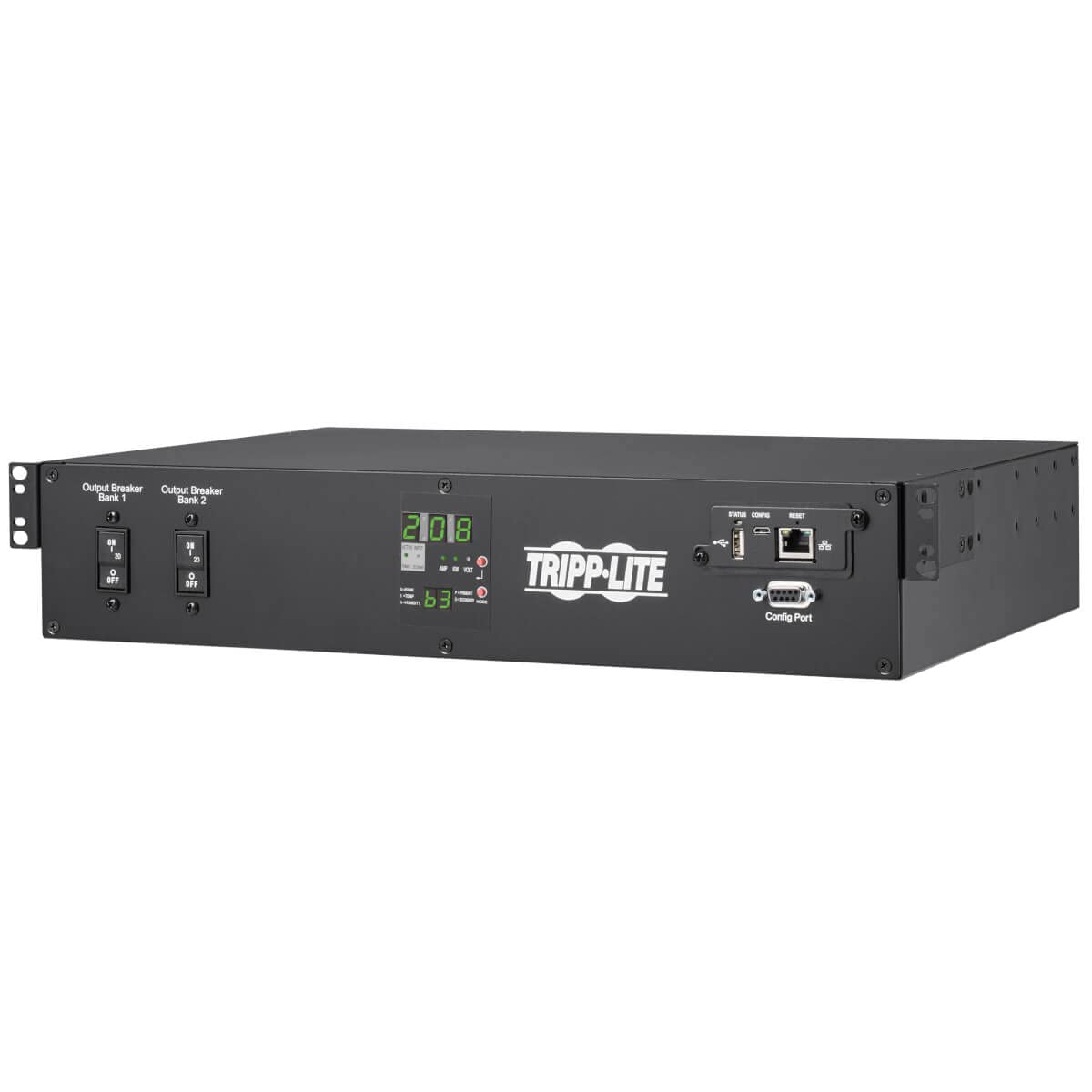 Tripp Lite Monitored PDU, 30A, 16 Outlets (5-15/20R), 120V, L5-30P, 10 ft. Cord, 2U Rack-Mount Power (PDUMNH30)